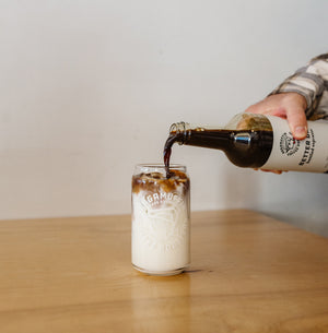 Pouring Better Day Bottled Espresso from Ragamuffin Coffee